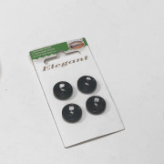 ПУГОВИЦЫ ELEGANT : 15 мм (темные блистер 4 шт)